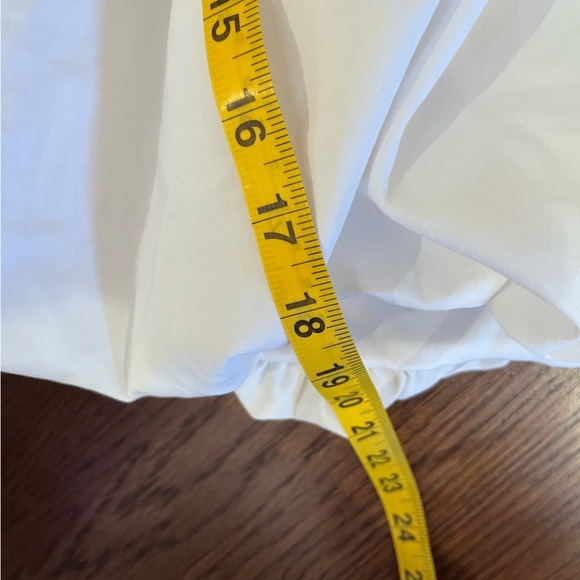 White Babydoll Peplum Puff Top Vintage Cottagecore Coquette Feminine Y2K 90s - Picture 9 of 11